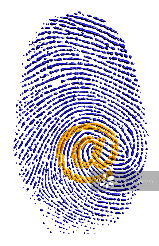 电子邮件地址“@”符号和指纹的美术作品图片素材