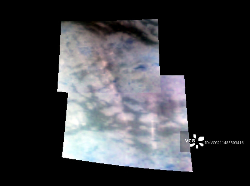 土卫六上的山脉，卡西尼图像图片素材