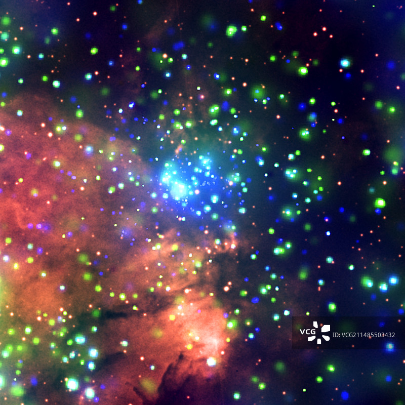 W3恒星诞生区，钱德拉影像图片素材