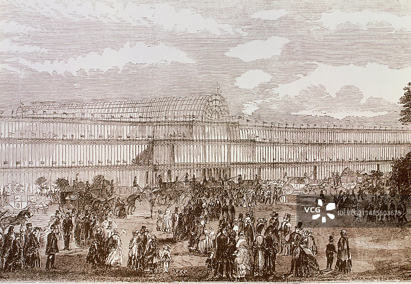 1851年万国工业博览会水晶宫图片素材