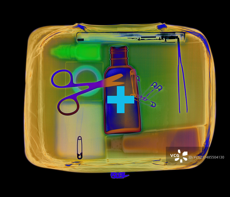 彩色X光急救箱图片素材
