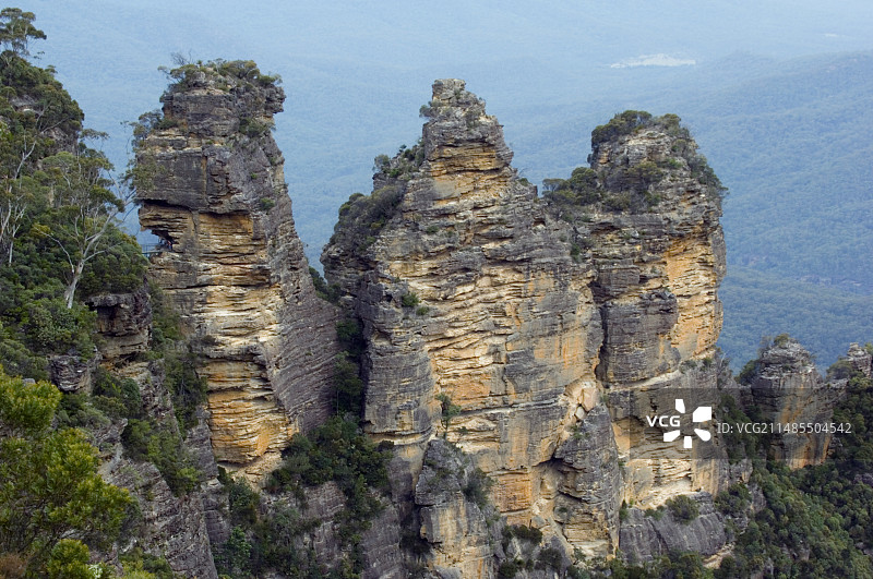 澳大利亚三姐妹峰岩层图片素材