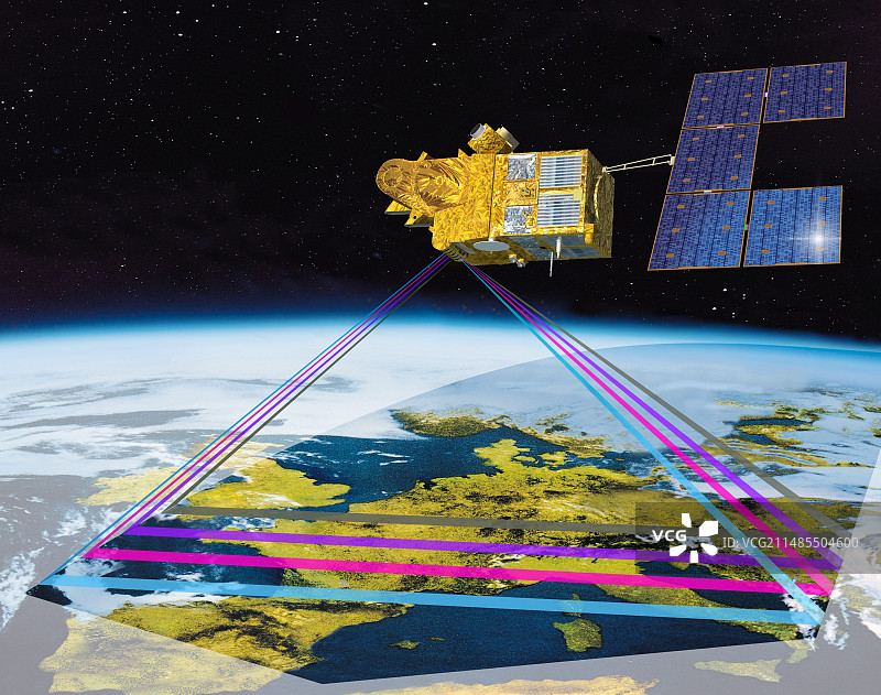 法国Spot-4卫星的电脑艺术作品图片素材