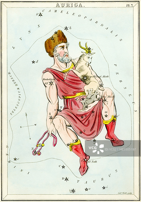 御夫座星座图片素材