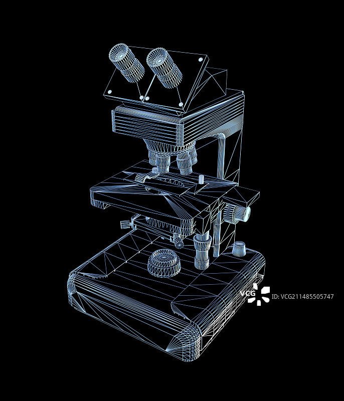 光学显微镜的计算机艺术作品图片素材