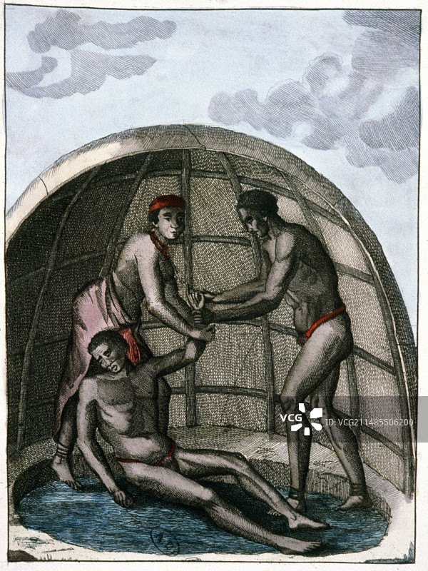 19世纪博茨瓦纳布须曼人图片素材