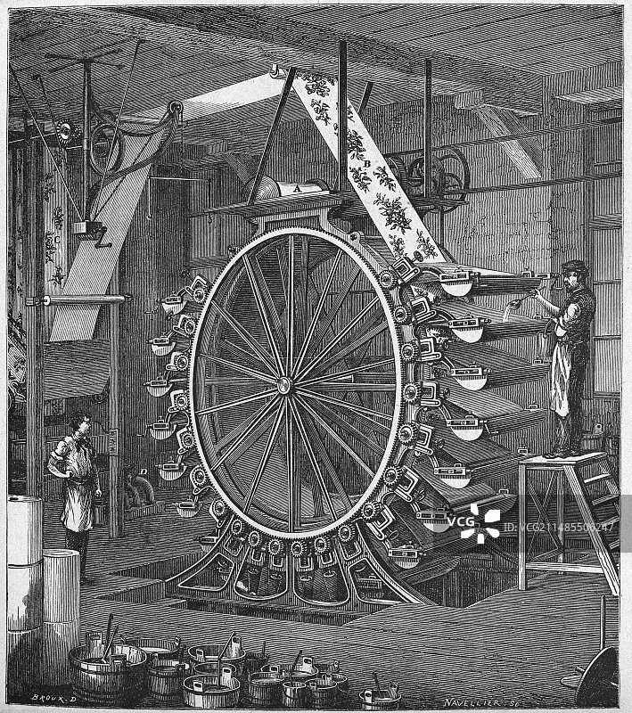 19世纪壁纸印刷图片素材