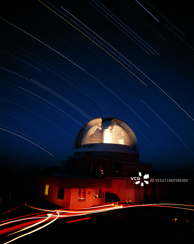 英国施密特望远镜的延时图像图片素材