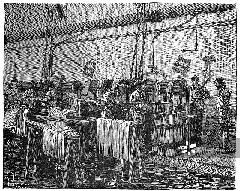 19世纪洗衣房图片素材