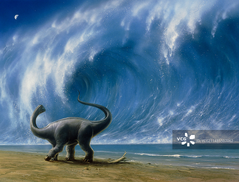 泰坦龙与海啸图片素材