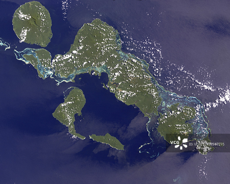 2007年4月所罗门群岛地震遗址图片素材