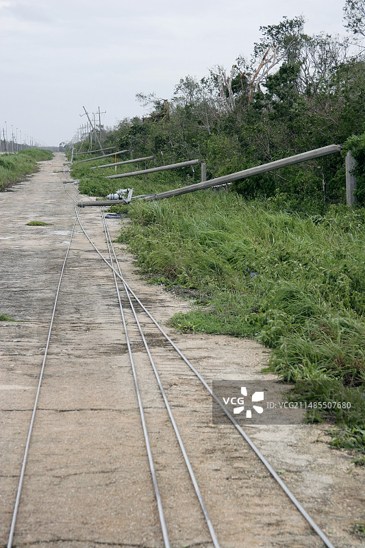飓风艾米丽过后的景象图片素材