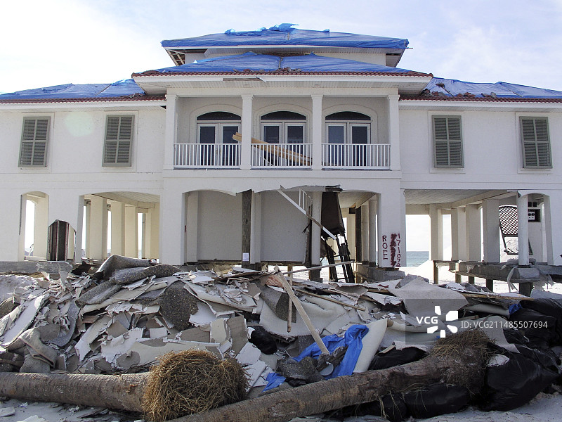 飓风伊万过后的景象图片素材