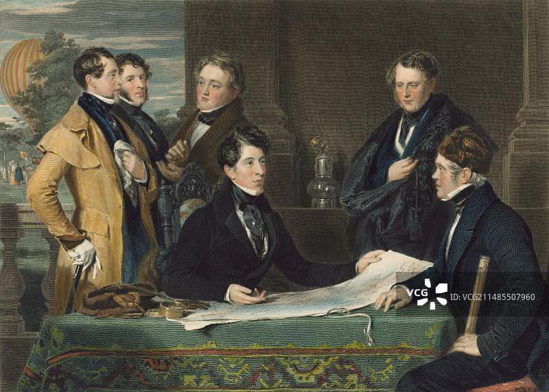 计划1836年热气球探险图片素材