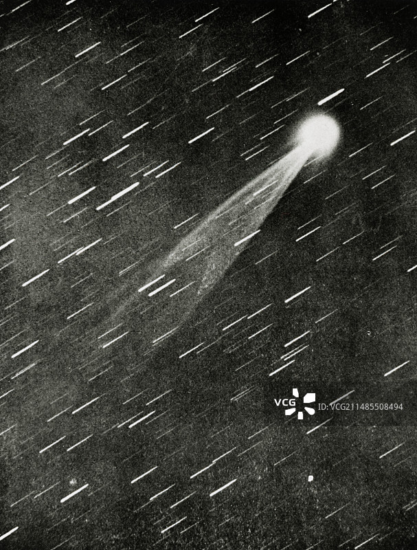 1905年的贾可比尼-秦纳彗星光学影像图片素材