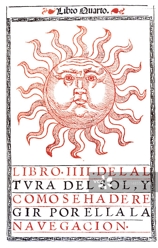 太阳导航书籍的扉页图片素材