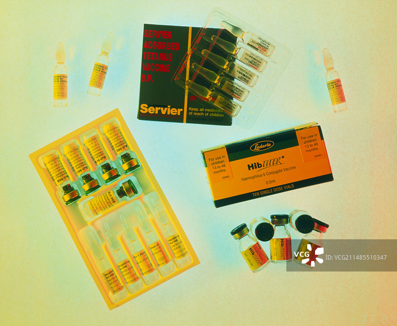 b型流感嗜血杆菌和破伤风疫苗图片素材