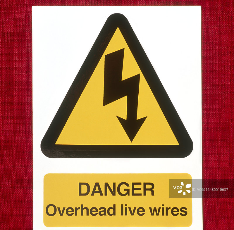 高压电线警告标志图片素材