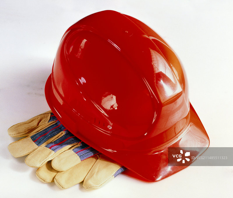 安全帽和防护手套图片素材