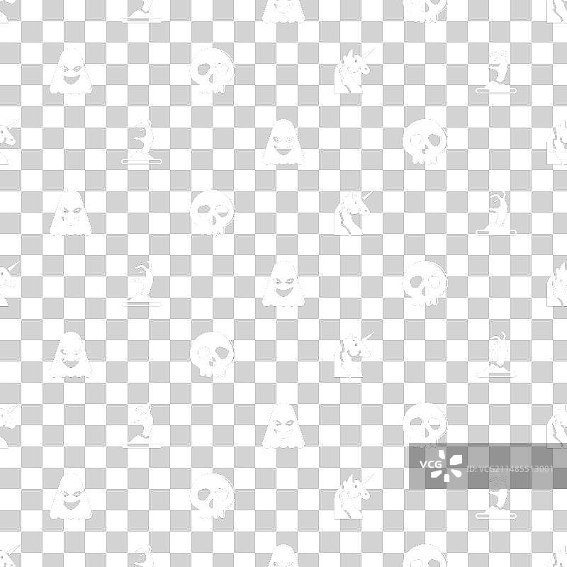 独角兽、僵尸手、幽灵和骷髅图片素材