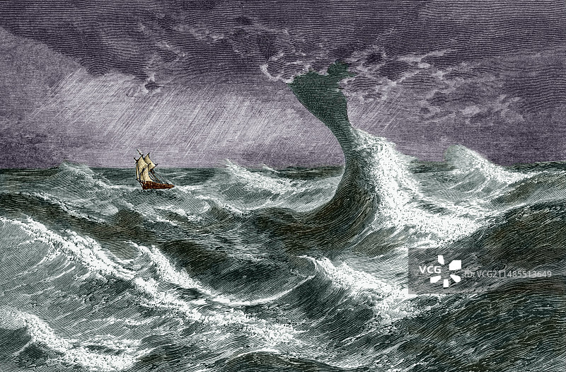 水龙卷历史画作图片素材