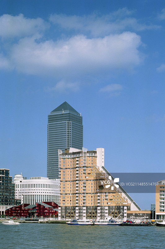 伦敦码头区金丝雀码头及周边图片素材