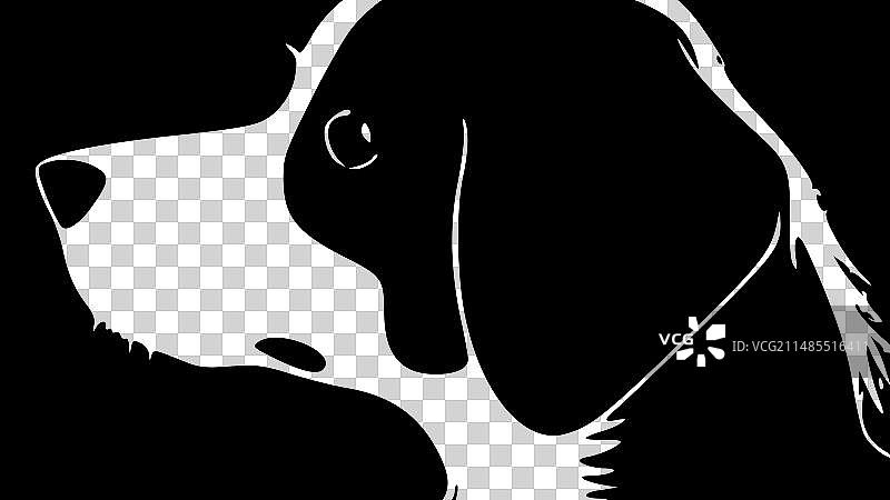 狗-极简主义和扁平的标志图片素材