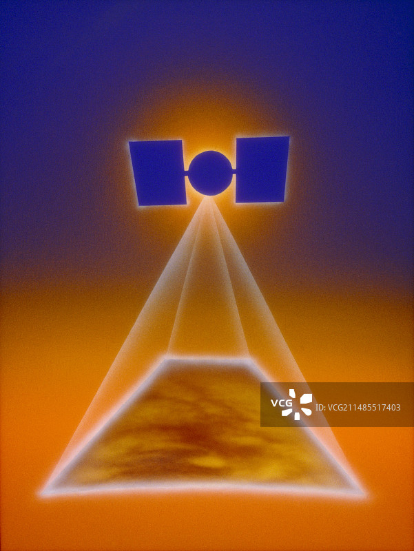 麦哲伦雷达测绘的艺术效果图图片素材