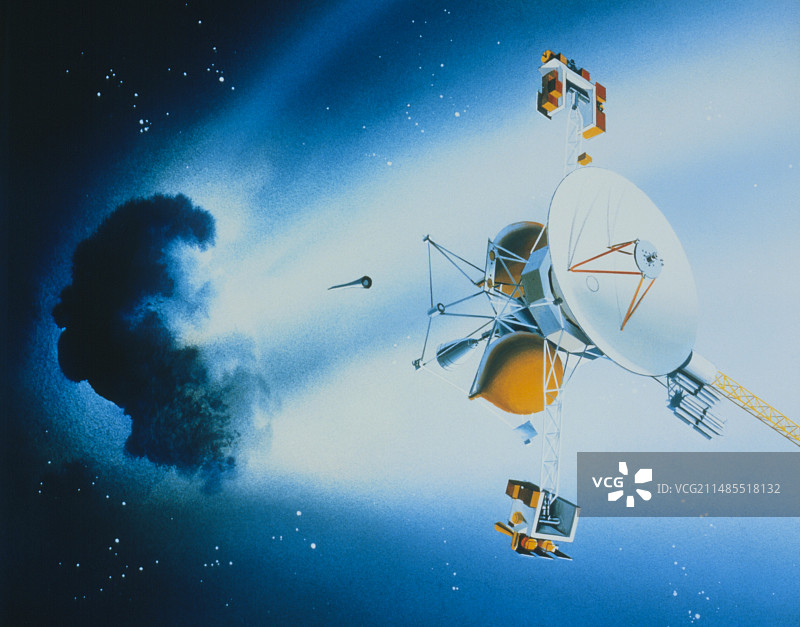 彗星探测飞船的艺术家概念图图片素材