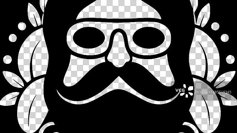 嬉皮士极简剪影图片素材