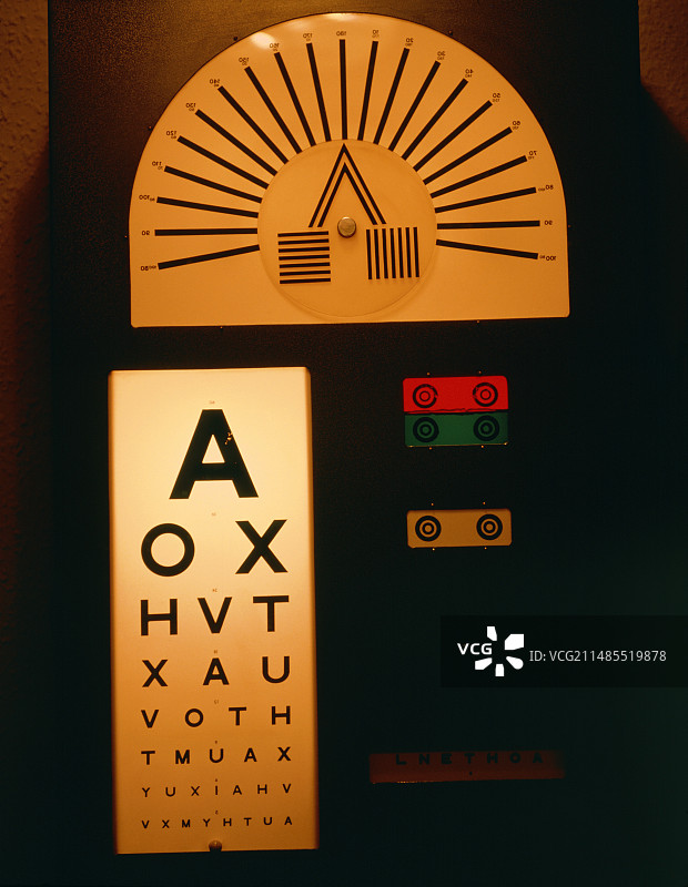 用于各种视力测试的视力表图片素材