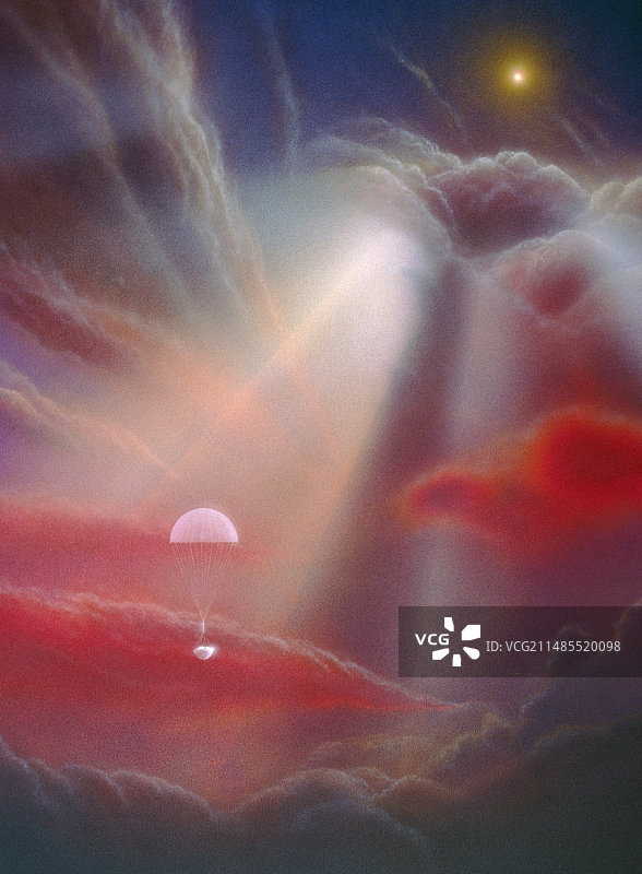 伽利略探测器进入木星大气层艺术作品图片素材