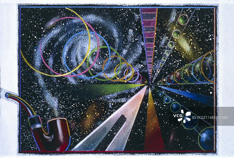 宇宙起源抽象艺术作品图片素材