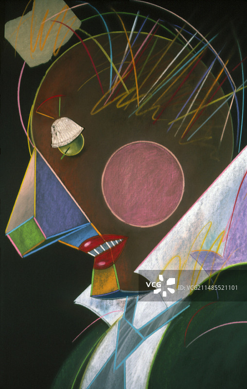 沮丧的男人抽象艺术作品图片素材