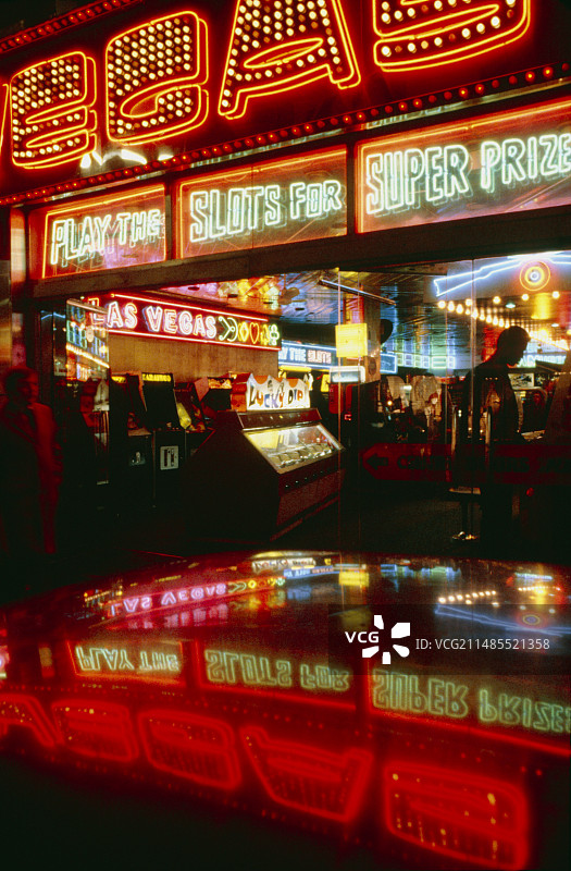 拉斯维加斯的霓虹灯图片素材