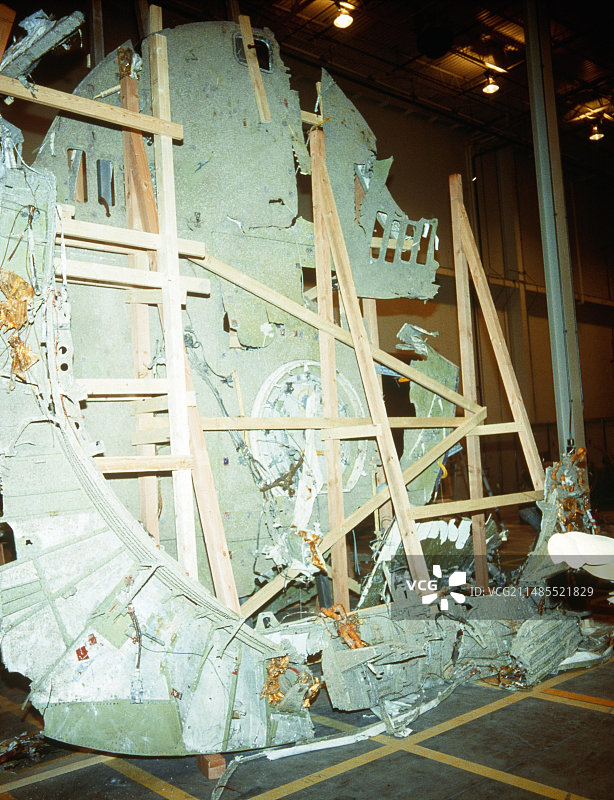 挑战者号航天飞机51-L事故残骸图片素材