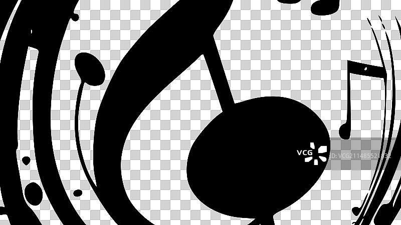 黑白音乐图标图片素材