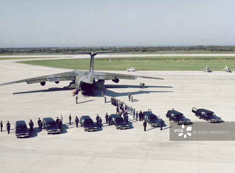 51-L航天飞机任务机组人员的葬礼图片素材