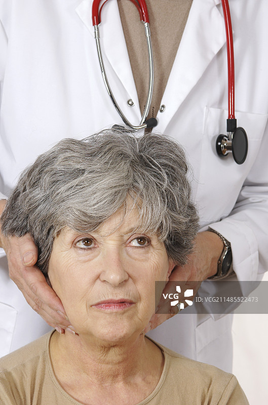 颈部淋巴结检查图片素材