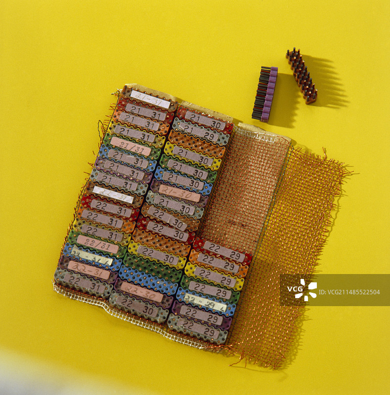 20世纪60年代的电脑内存商店图片素材