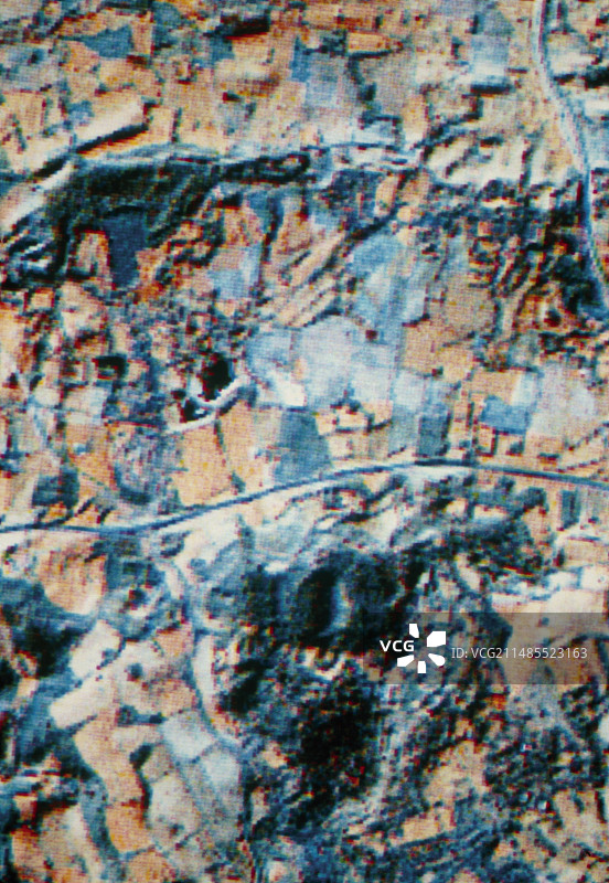 英格兰萨里土地利用的卫星图像图片素材