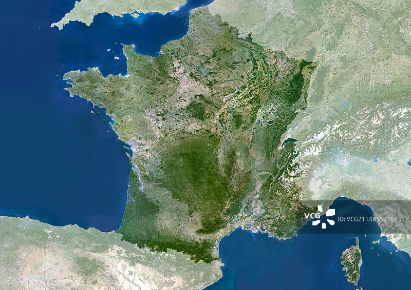 法国卫星图像图片素材