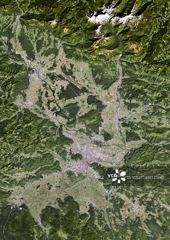 卢布尔雅那卫星图像图片素材