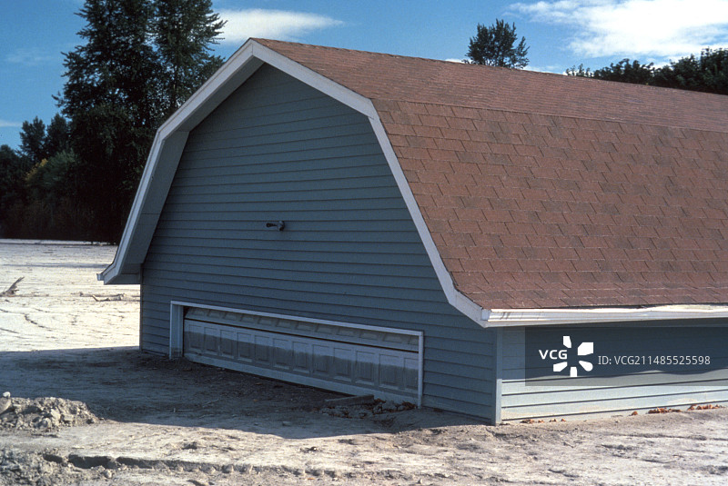1980年圣海伦斯火山泥流造成的破坏图片素材
