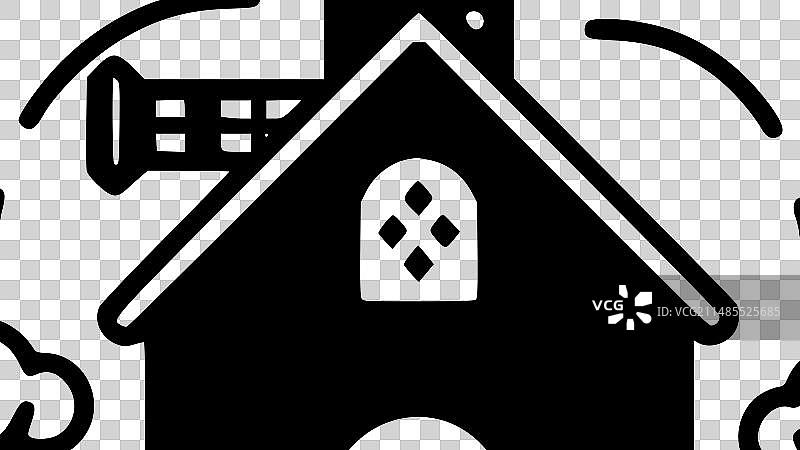 农舍 - 简约扁平风格标志图片素材