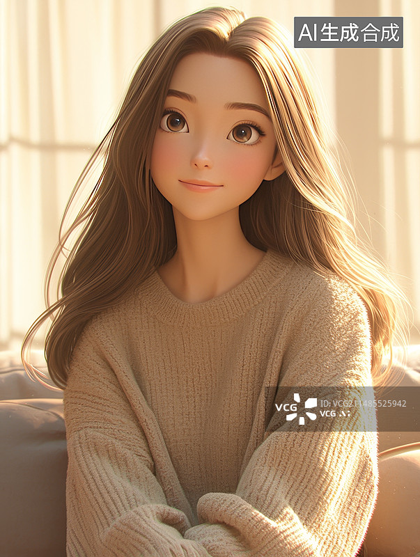 【AI数字艺术】时尚女孩图片素材