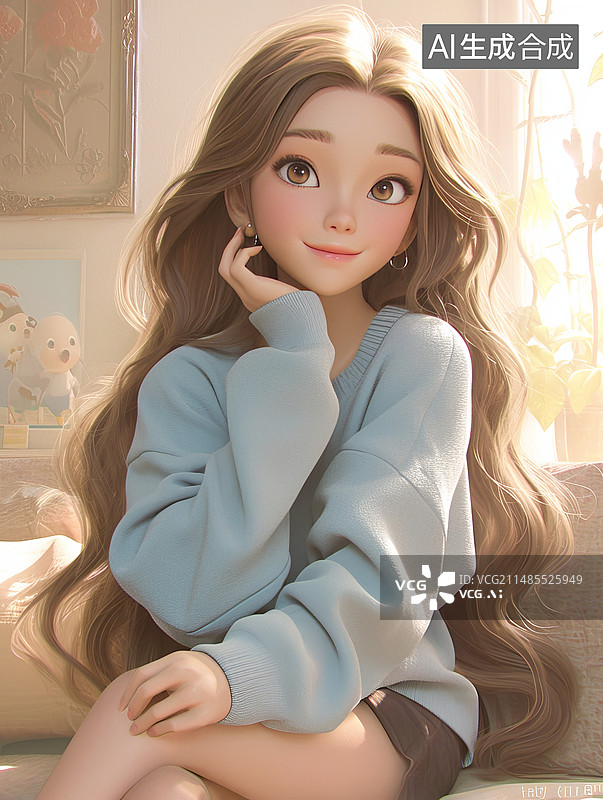 【AI数字艺术】时尚女孩图片素材