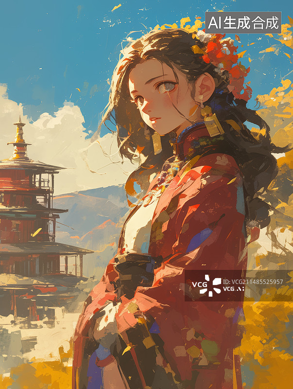 【AI数字艺术】时尚女孩图片素材