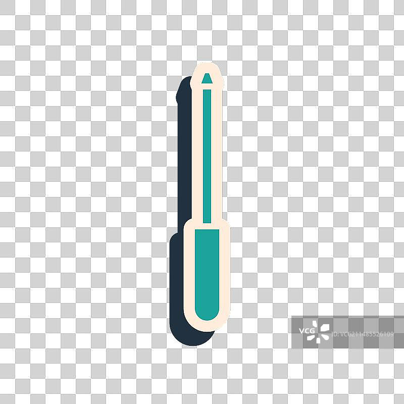 绿色背景上的绿色磨刀器图标图片素材