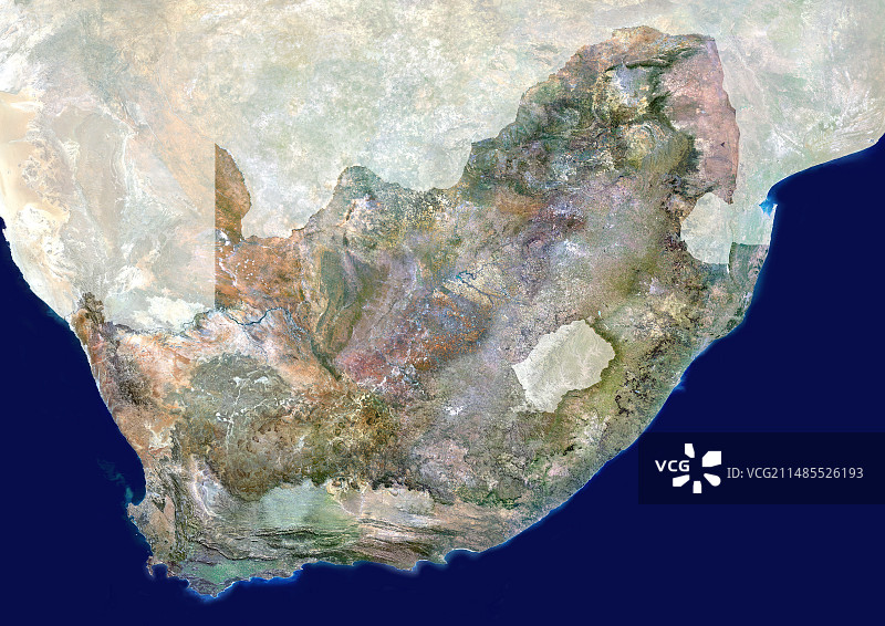 南非卫星图像图片素材